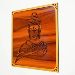 Budha 3D Wall Art (Wooden Finish)