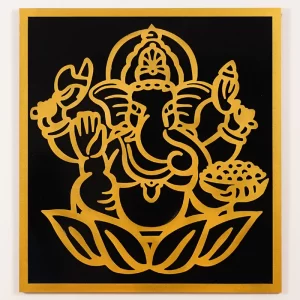 Ganesh 3D wall art (Black & Gold Medium size)