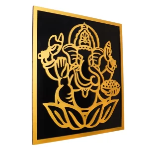 Ganesh 3D wall art (Black & Gold Medium size)