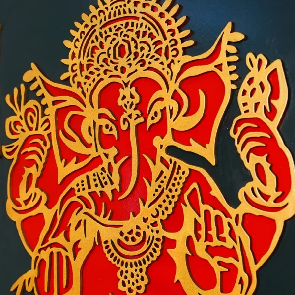 Lord Ganesha 3D wooden wall art